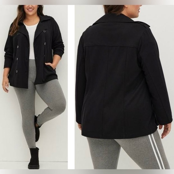 Torrid Peacoat Lightweight Ponte Black - Picture 3 of 13